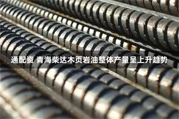 通配资 青海柴达木页岩油整体产量呈上升趋势